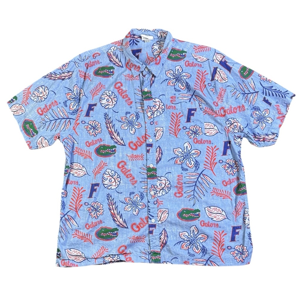 Florida Gators University Hawaiian Short Sleeve Button Shirt Men’s XXL Wes Willy